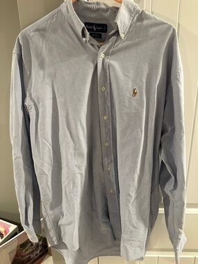 Ralph Lauren Powder Blue Button-Down Oxford Shirt Blake Large